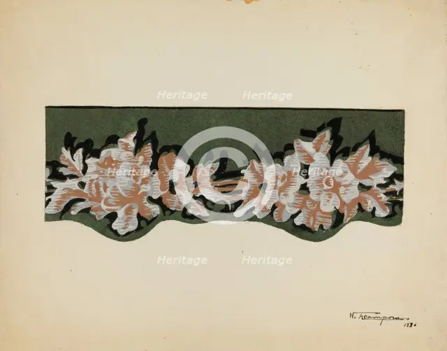 Wall Paper Border, 1936. Creator: Nicholas Acampora.