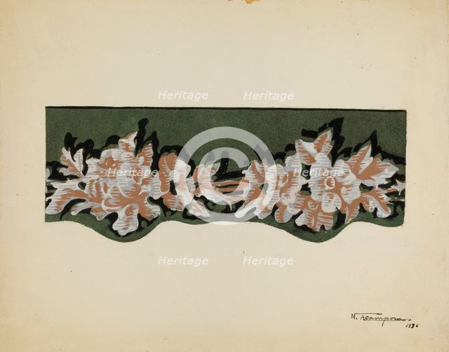 Wall Paper Border, 1936. Creator: Nicholas Acampora.