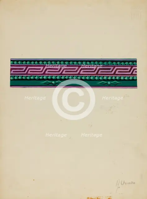 Wall Paper Border, c. 1936. Creator: Alfonso Umana.