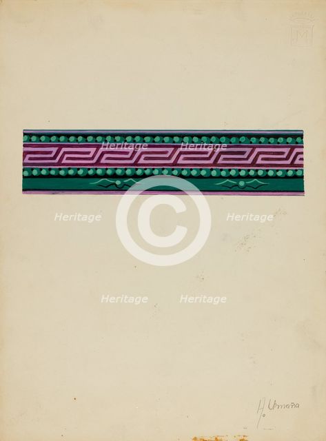 Wall Paper Border, c. 1936. Creator: Alfonso Umana.