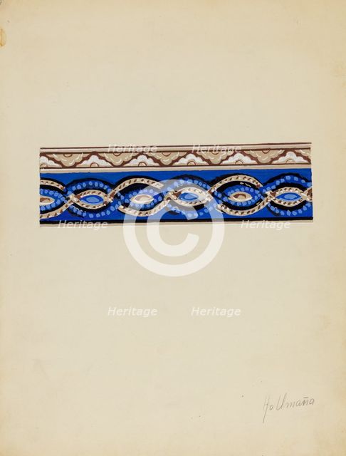 Wall Paper Border, c. 1936. Creator: Alfonso Umana.