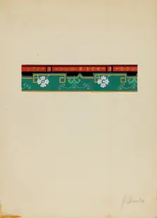 Wall Paper Border, c. 1936. Creator: Alfonso Umana