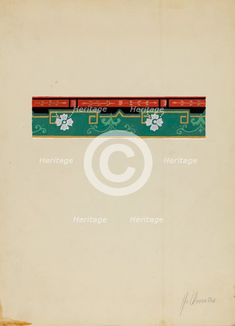 Wall Paper Border, c. 1936. Creator: Alfonso Umana.