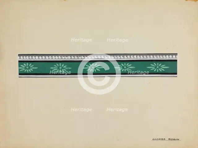Wall Paper Border, c. 1936. Creator: George Robin.