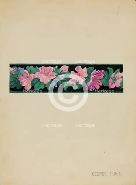 Wall Paper Border, c. 1936. Creator: George Robin.