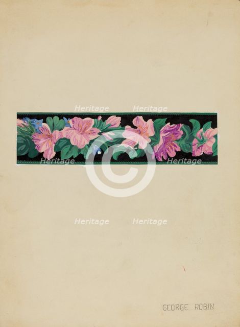 Wall Paper Border, c. 1936. Creator: George Robin.