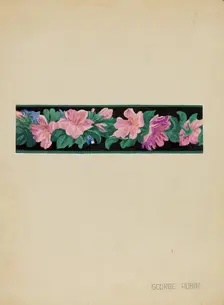 Wall Paper Border, c. 1936. Creator: George Robin