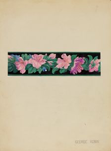 Wall Paper Border, c. 1936. Creator: George Robin