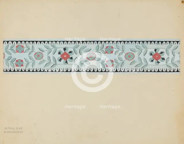 Wall Paper Border, c. 1936. Creator: Elizabeth Valentine.