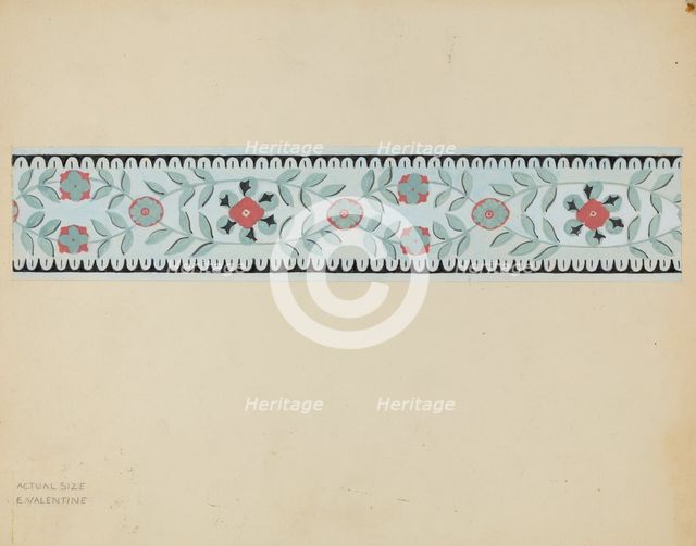 Wall Paper Border, c. 1936. Creator: Elizabeth Valentine.