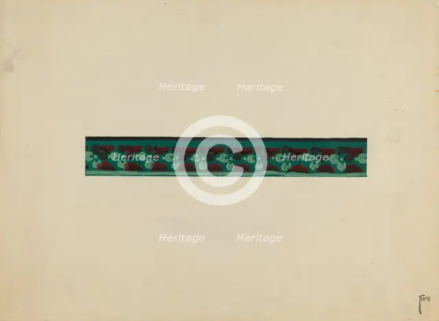 Wall Paper Border, c. 1936. Creator: Paul Farkas.
