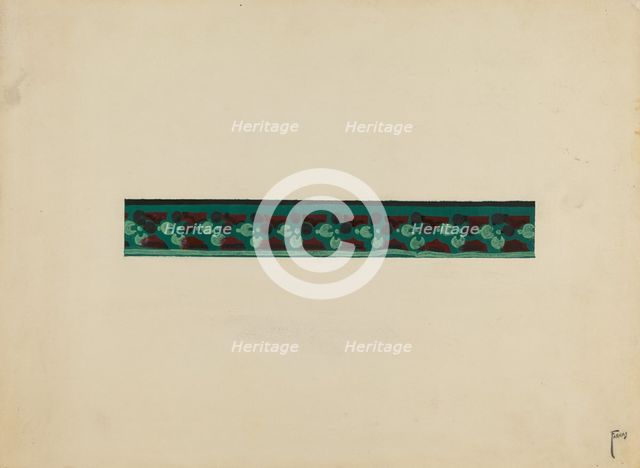 Wall Paper Border, c. 1936. Creator: Paul Farkas.