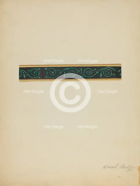 Wall Paper Border, c. 1936. Creator: Vincent Burzy.