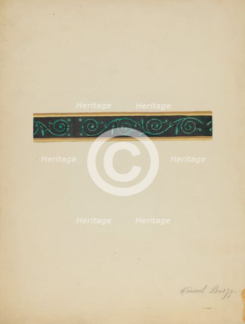 Wall Paper Border, c. 1936. Creator: Vincent Burzy.