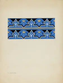 Wall Paper Border, c. 1937. Creator: Charles Garjian
