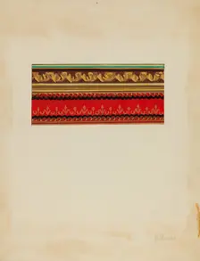 Wall Paper Border, c. 1937. Creator: Alfonso Umana