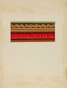 Wall Paper Border, c. 1937. Creator: Alfonso Umana