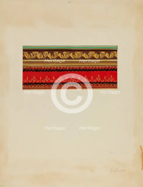 Wall Paper Border, c. 1937. Creator: Alfonso Umana.