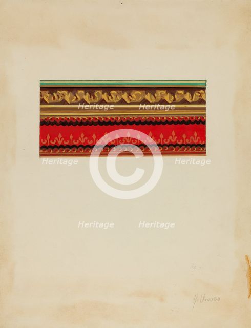 Wall Paper Border, c. 1937. Creator: Alfonso Umana.