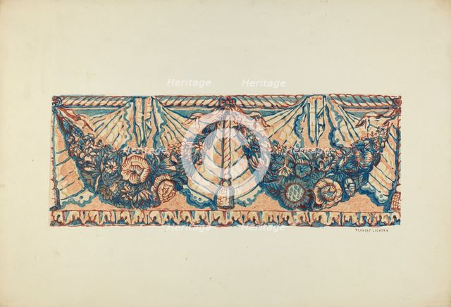 Wall Paper Border, c. 1937. Creator: Frances Lichten.