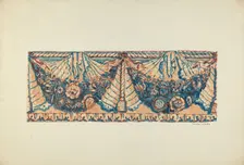Wall Paper Border, c. 1937. Creator: Frances Lichten