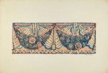 Wall Paper Border, c. 1937. Creator: Frances Lichten