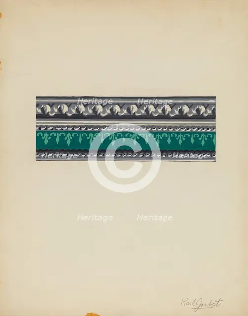 Wall Paper Border, c. 1937. Creator: Karl Joubert.