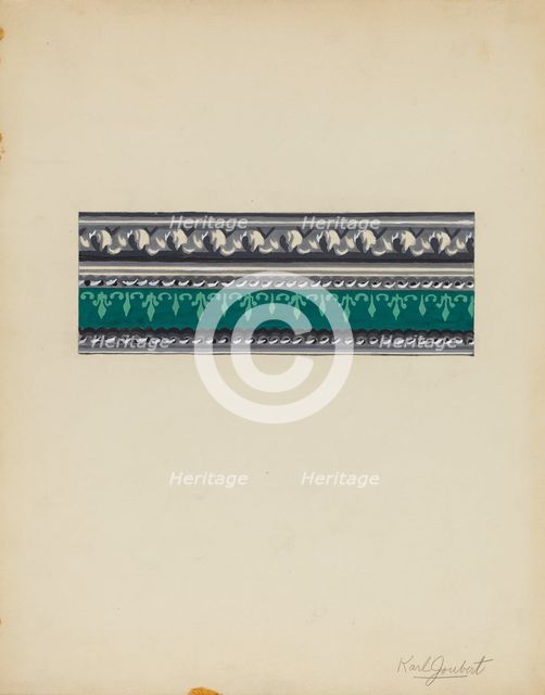 Wall Paper Border, c. 1937. Creator: Karl Joubert.
