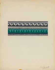 Wall Paper Border, c. 1937. Creator: Karl Joubert