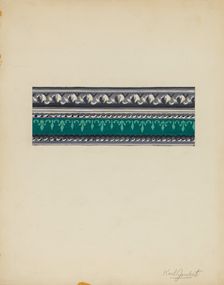 Wall Paper Border, c. 1937. Creator: Karl Joubert