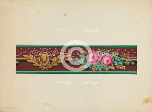 Wall Paper Border, c. 1937. Creator: John Garay.