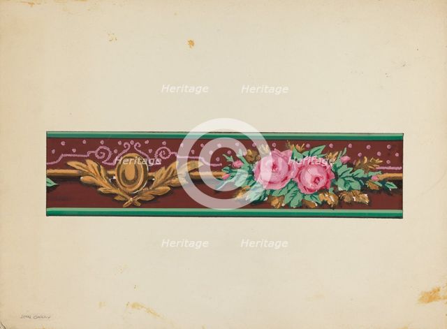 Wall Paper Border, c. 1937. Creator: John Garay.