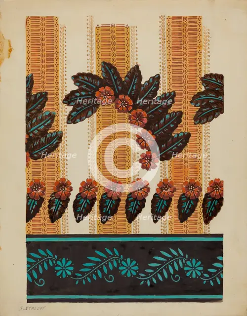 Wall Paper Border, c. 1937. Creator: Jack Staloff.