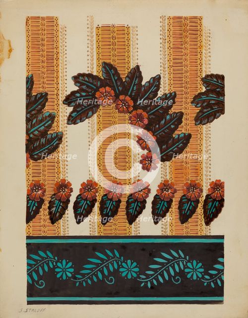 Wall Paper Border, c. 1937. Creator: Jack Staloff.