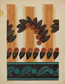 Wall Paper Border, c. 1937. Creator: Jack Staloff