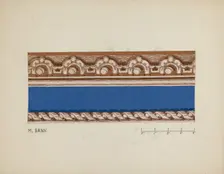 Wall Paper Border, c. 1937. Creator: Moses Bank