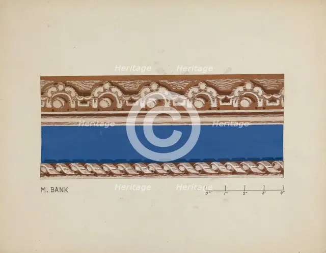 Wall Paper Border, c. 1937. Creator: Moses Bank.