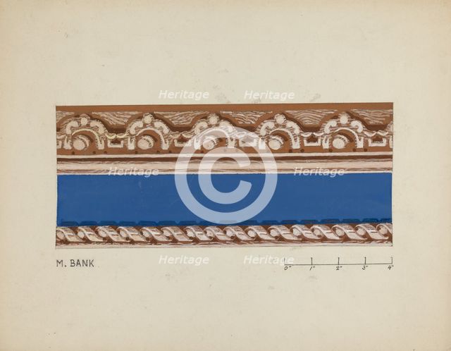 Wall Paper Border, c. 1937. Creator: Moses Bank.