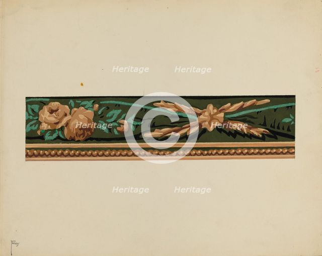 Wall Paper Border, c. 1937. Creator: Paul Farkas.