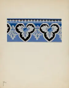 Wall Paper Border, c. 1937. Creator: Paul Farkas