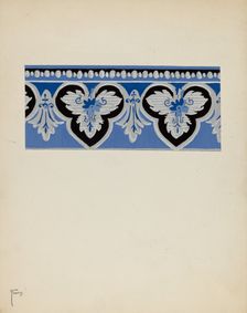 Wall Paper Border, c. 1937. Creator: Paul Farkas