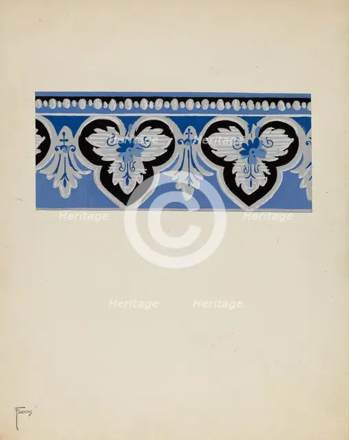 Wall Paper Border, c. 1937. Creator: Paul Farkas.