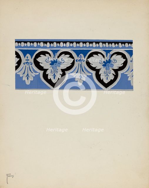 Wall Paper Border, c. 1937. Creator: Paul Farkas.