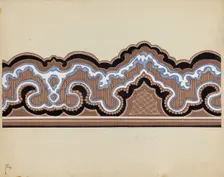 Wall Paper Border, c. 1937. Creator: Paul Farkas