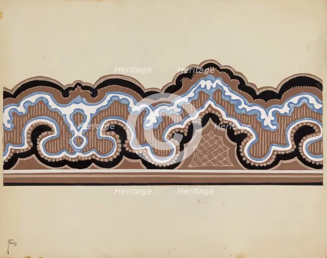 Wall Paper Border, c. 1937. Creator: Paul Farkas.