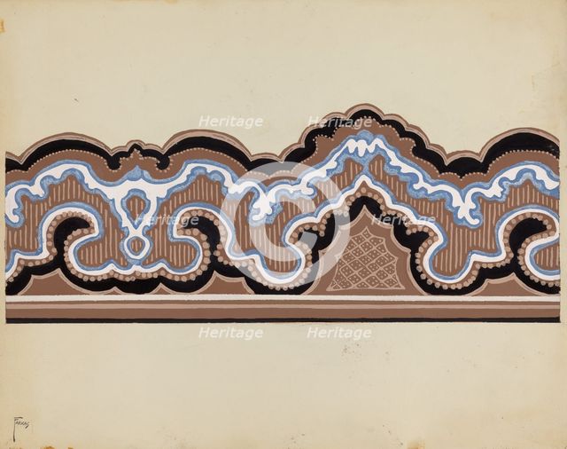 Wall Paper Border, c. 1937. Creator: Paul Farkas.