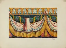Wall Paper Border Design, c. 1936. Creator: Frances Lichten