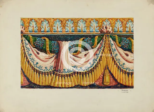Wall Paper Border Design, c. 1936. Creator: Frances Lichten.