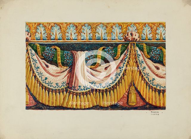 Wall Paper Border Design, c. 1936. Creator: Frances Lichten.