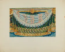 Wall Paper Border Design, c. 1936. Creator: Frances Lichten
